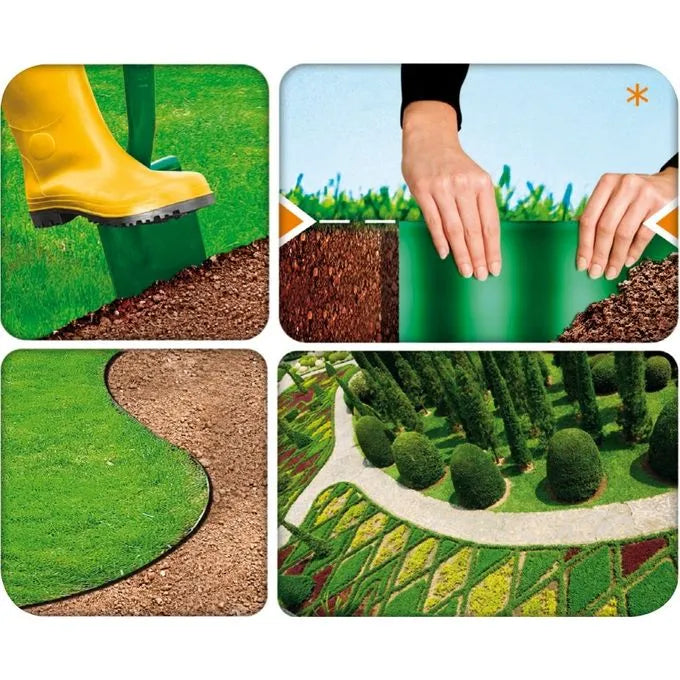 Bordure Pour Pelouse - Bordure de gazon - 0,15*9 M - SQES