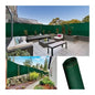 Brise Vue - Vert - tissé 80% occultant - 1x10 m - Protection Solaire - SQES