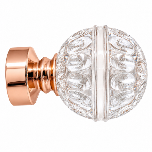 Embout décoratif CRISTAL-ALURE pour tringles à rideaux ALU 25mm sqes tunisie