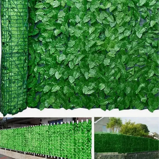 Clôture jardin, Brise vue végétal, Haie artificielle, vert 1mx3m - SQES