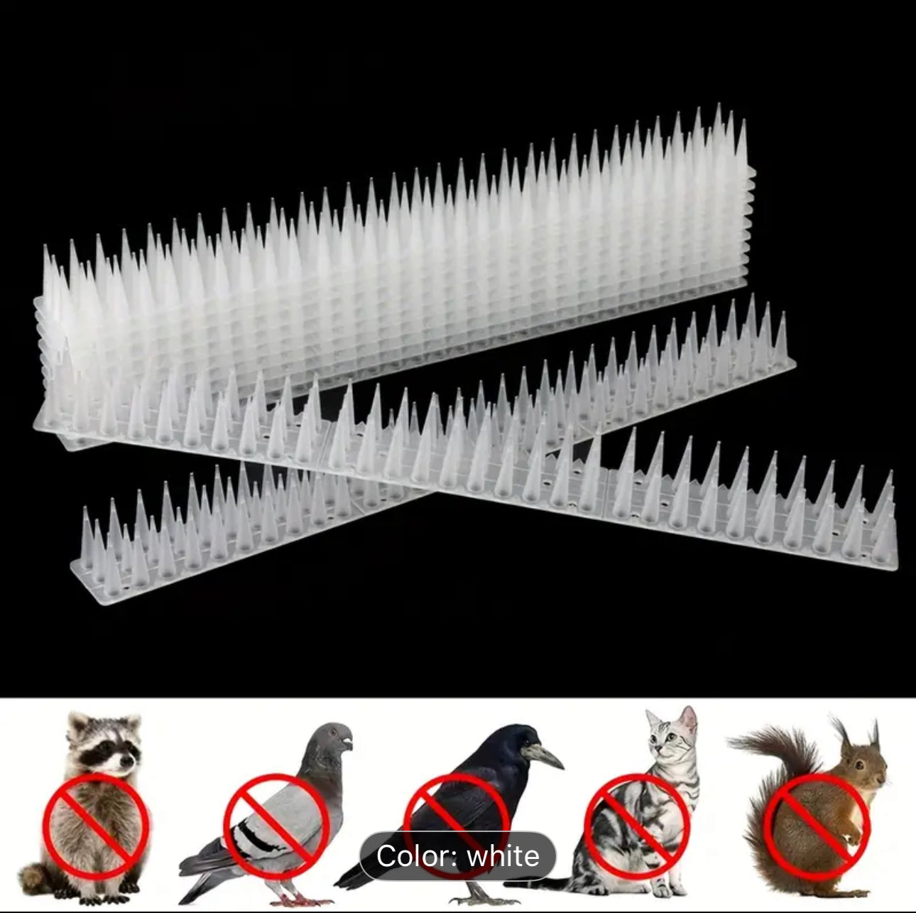 Barrière Anti-Oiseaux BOSS TAPE PVC Transparent 10cm x 50cm (Lot 2 Pièces) - Protection Balcons