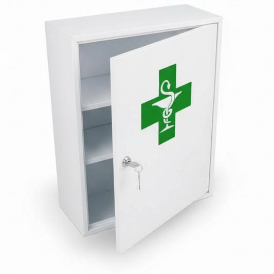 Boîte à Pharmacie Métallique Blanc GM