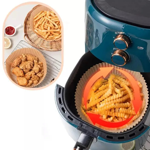 Papier Cuisson Air Fryer - 16cm Rond (50pcs) - SQES