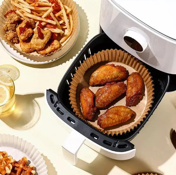 Papier Cuisson Air Fryer - 16cm Rond (50pcs) - SQES