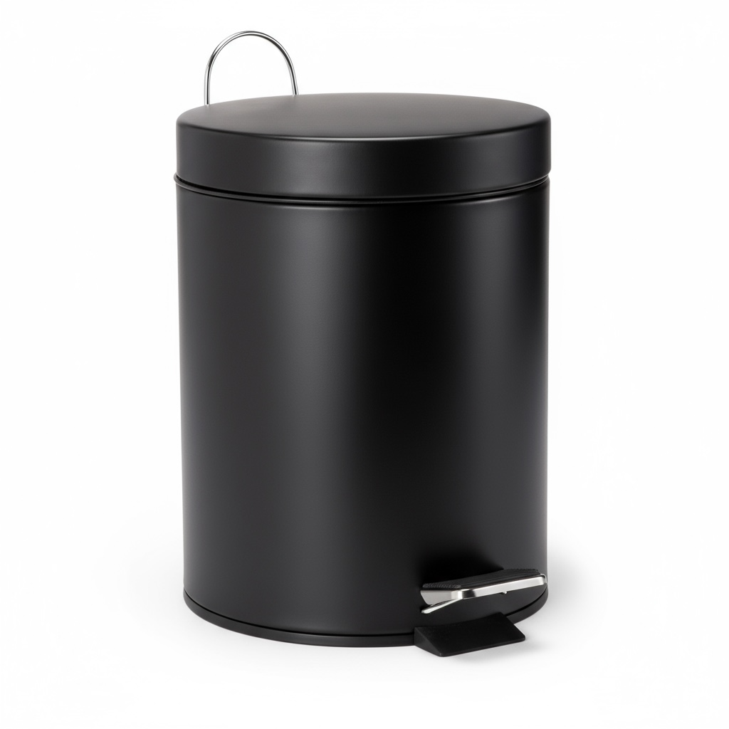 Poubelle à pédale - NOIR MAT - 3 litres