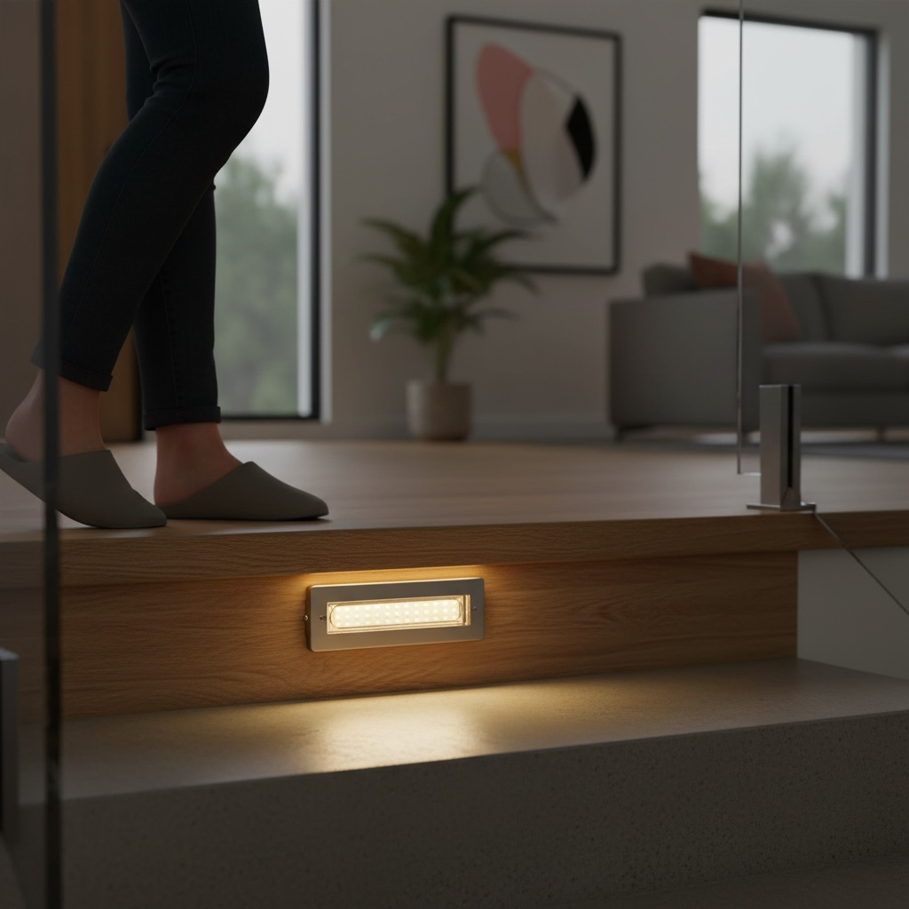 Lampe Escalier LED Encastrée Inox Blanc Chaud