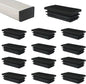 Embout Rectangulaire pour bouchon de meuble - 20 pcs 50mmx30mm NOIR - SQES