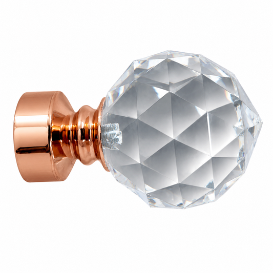 Embout décoratif CRISTAL PERLA aluminium diametre 25mm pour tringles à rideaux SQES TUNISIE 