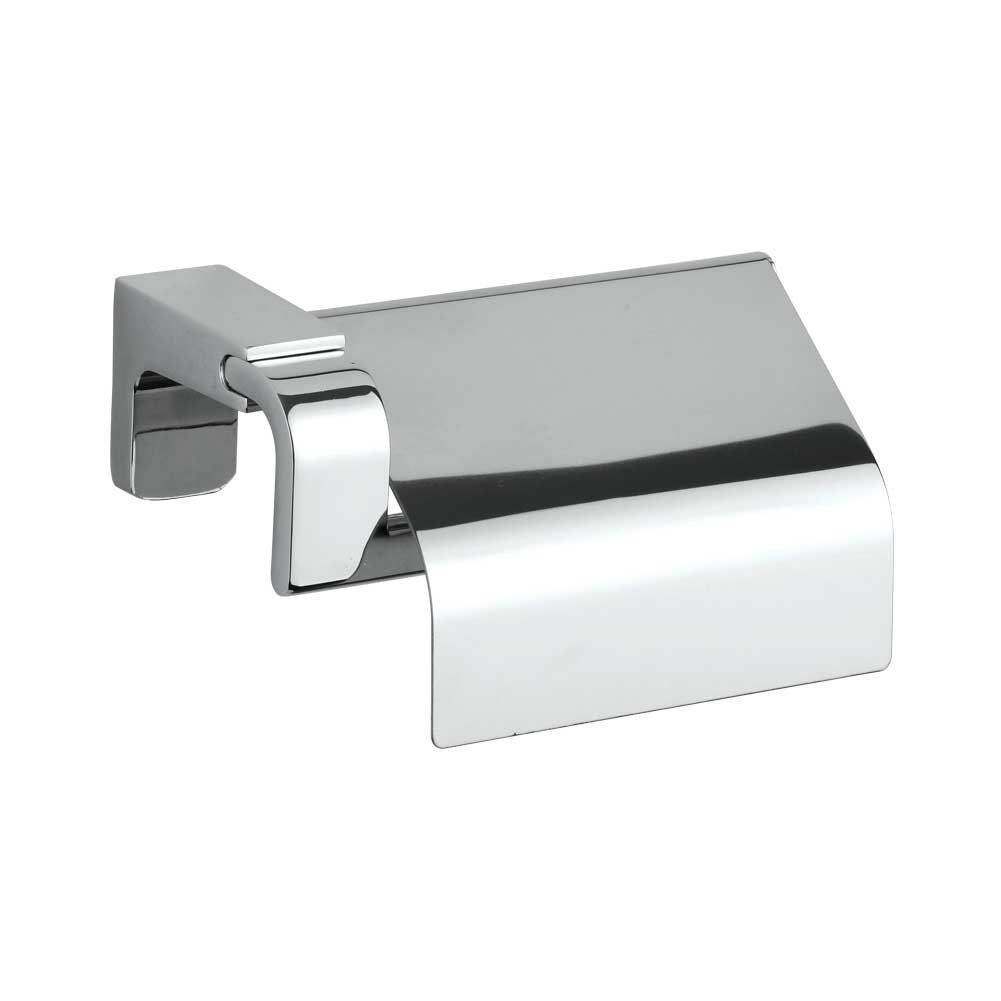 Porte papier toilette avec couvercle Chrome Série F1