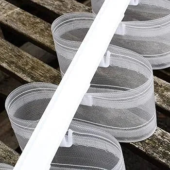 Store a vague - Tringle support rideau wave - Aluminium blanc avec accessoires - SQES