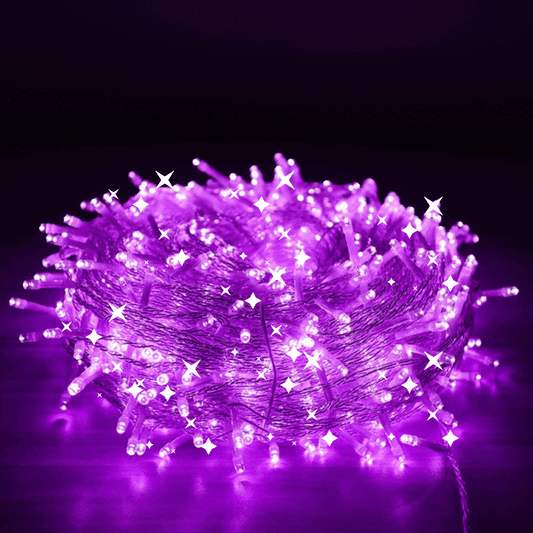 Guirlande lumineuse décoratif - Kit 100 LED Violet - 10M Mauve - SQES