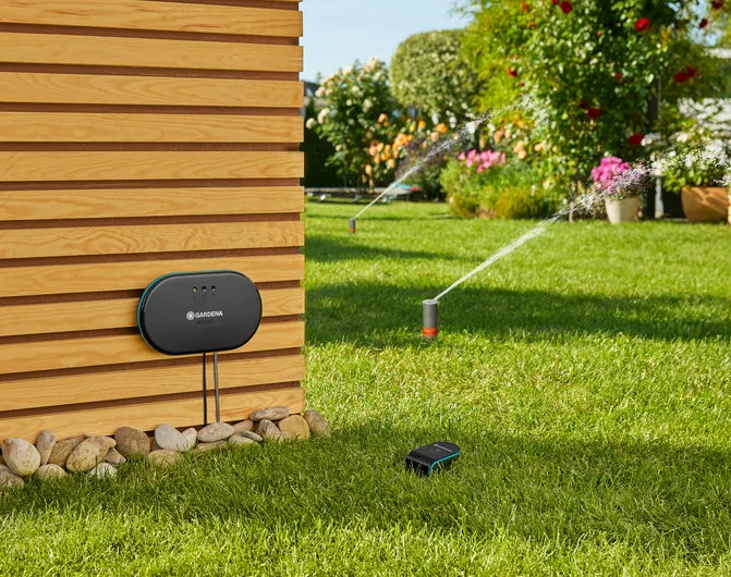 Kit GARDENA smart Irrigation Control Sensor Set, 6 vannes 24V, capteur, gateway inclus. Contrôle via app. Livraison rapide Tunisie — SQES.
