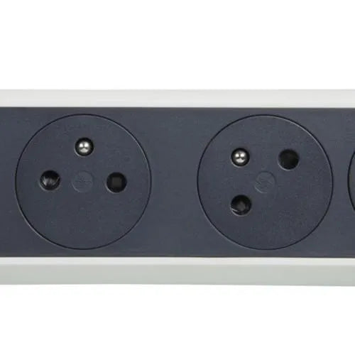 Rallonge multiprise avec bloc rotatif de 4 prises 2P+T Surface , interrupteur et cordon longueur 3m - SQES