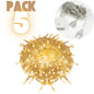 Lot de 5 Guirlandes Lumineuses Décoratives - 100 LED - 10m - Jaune WW - SQES