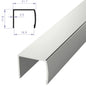 Profilé en U 2.5m aluminium Brillant pour Dressing et Armoire