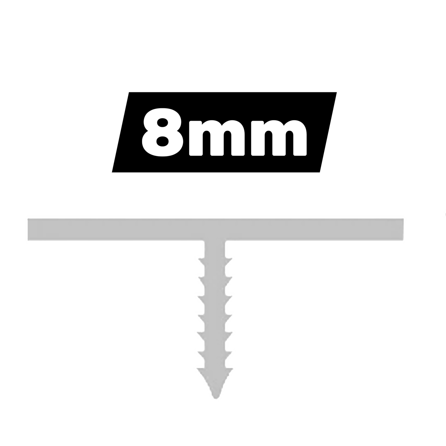 Profilé en T Aluminium Mat 8mm 3m