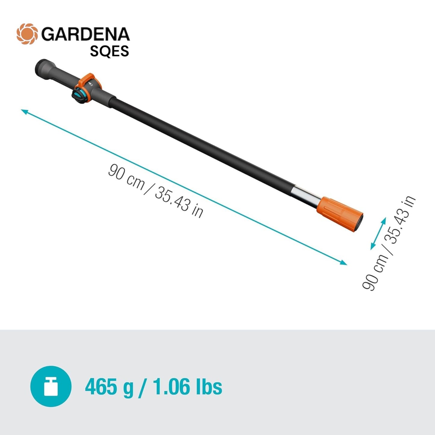 Manche à Passage d'Eau S CleanSystem 90 cm GARDENA — Réf. 18800-20