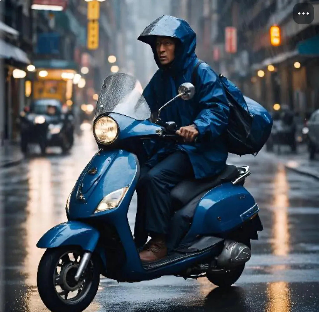 Manteau Imperméable Bleu Marine, Manteau de protection Anti Pluie XXL - SQES