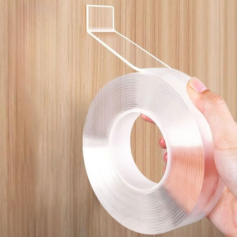 Nano Ruban Adhésif Double Face BOSS TAPE Transparent 19mm x 1m - Lavable Réutilisable
