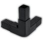 Connecteur de tube carrée 25mm 3 voies Noir - lot 12pcs - SQES
