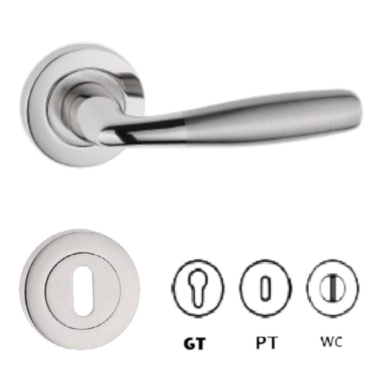 Poignée de Porte Satiné Rosace TUNA ISTAN