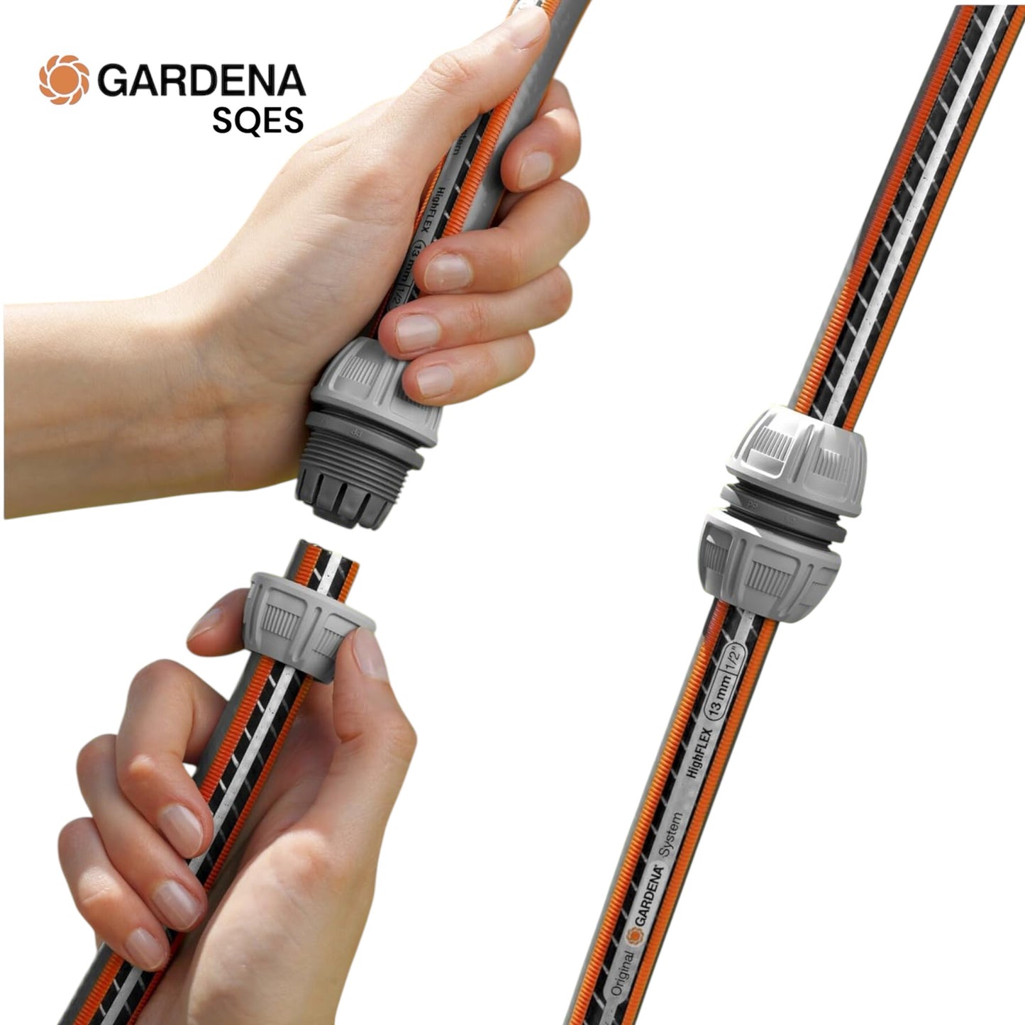Réparateur de Tuyau d'Arrosage 13 mm (1/2") et 15 mm (5/8") GARDENA — Réf. 18232-20