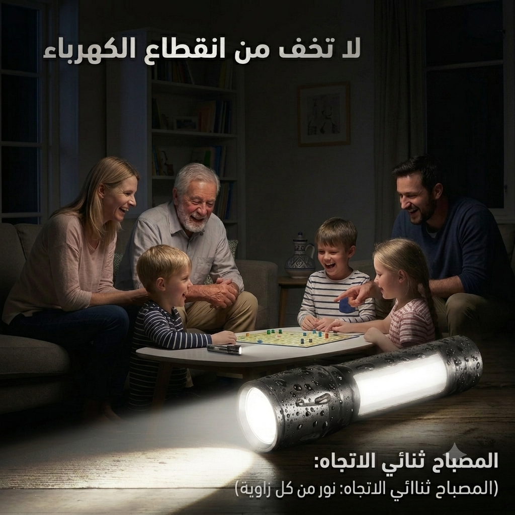 Lampe LED 2 en 1 – Torche & Lampe d'Appoint Rechargeable USB