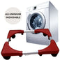 Socle Machine a Laver 4 Roulettes Verrouillables - Support Réfrigérateur Aluminium - SQES