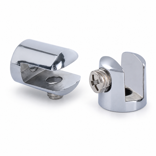 Support vitre rond Chrome AYTUG R121 – 2 pièce