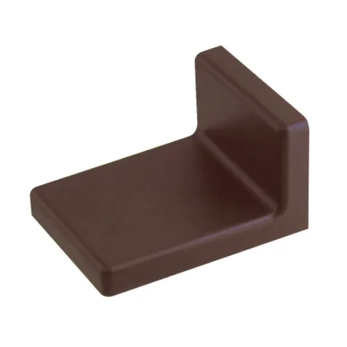 Équerre chaise avec cache Marron 120 mm - 12 pieces
