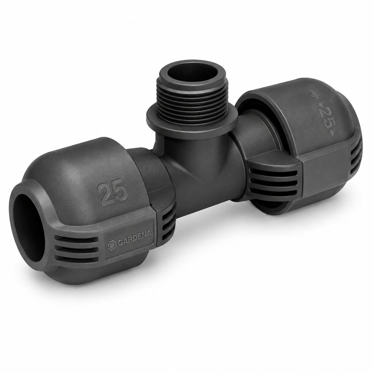 Té de connexion GARDENA Pipeline 25mm x 3/4" mâle, pour T380 et OS140. Système irrigation enterré. Livraison rapide Tunisie — SQES.