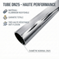 finition argentée chromée brillante, anti-flexion, DN25, SQES Ariana Menzah 8