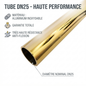 Tube DN25 Haute Performance aluminium inoxydable, or brillant, anti-flexion, SQES Ariana Menzah 8 Tunisie