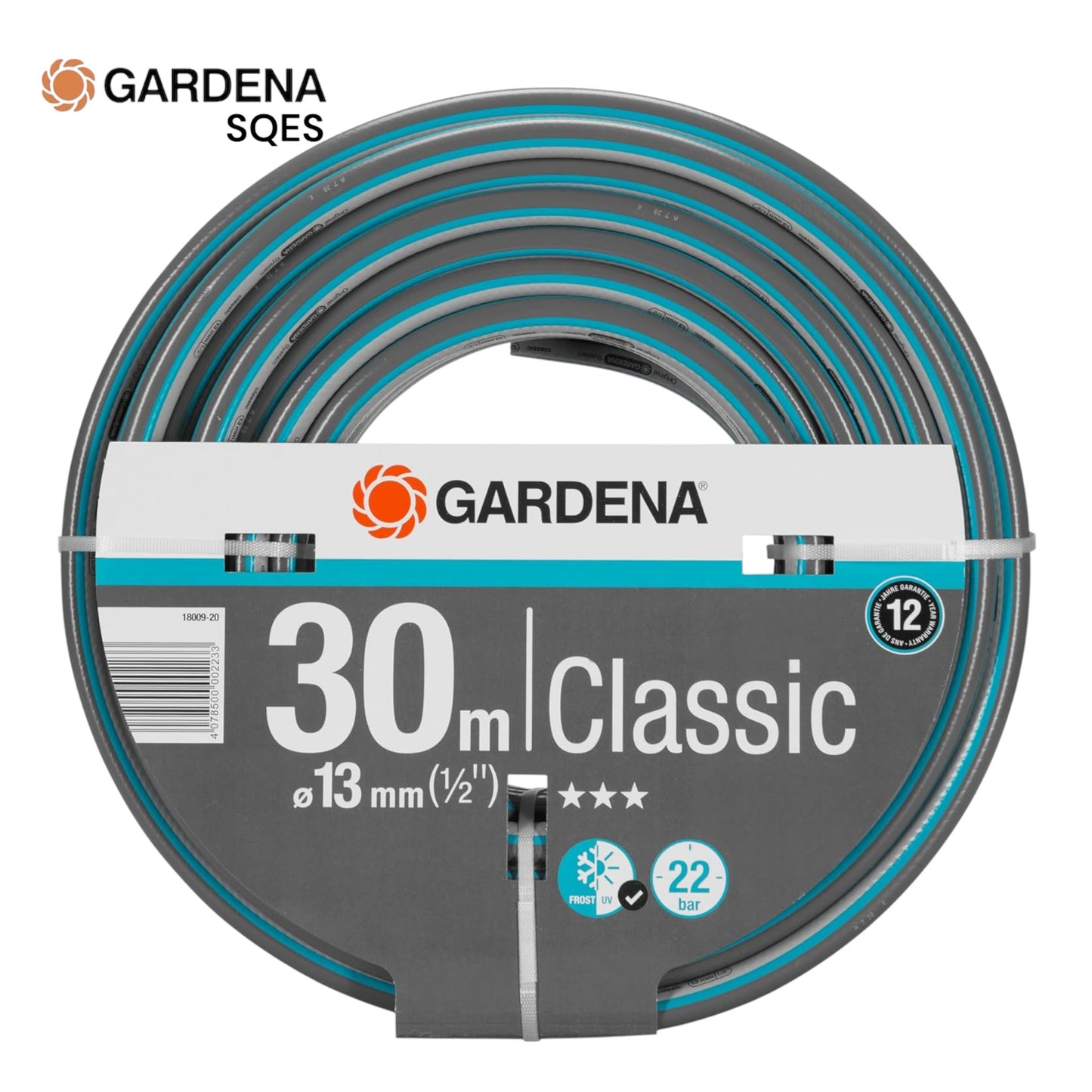 Tuyau d'Arrosage Classique 13mm (1/2") 30m GARDENA — Réf. 18009-20
