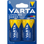 Pile VARTA Longlife Power format D (LR20, 1.5 V) en blister bleu et jaune avec marquage “VARTA Longlife Power"