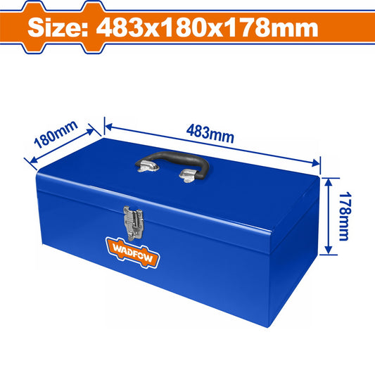 Boite à outils WADFOW WTB8A12 en acier bleu 483x180x178mm