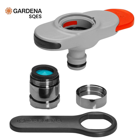 Adaptateur pour Robinet d'Intérieur GARDENA Réf. 18210-34 — Connexion Rapide, Compatible Robinets Standards, Arrosage Intérieur Extérieur | SQES Tunisie
