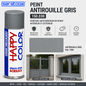 Spray peinture gris anti-rouille RAL 7038 400ml Saratoga Happy Color – anticorrosion, portail métallique, fenêtre alu – SQES Ariana Menzah 8 Tunisie