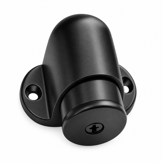 Arrêt de porte magnétique 51003 disponible en finitions Noir pour quincaillerie et aménagement de porte.