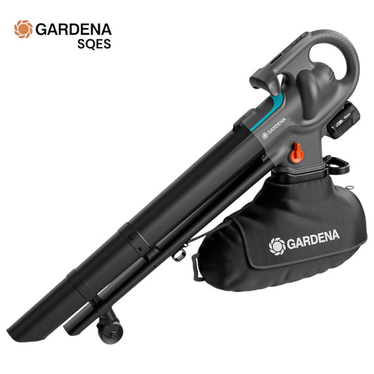Aspirateur Souffleur Broyeur 3-en-1 PowerJet Collect 18V P4A Prêt à l'Emploi GARDENA Réf. 14895-20 — Kit Complet Batterie 4Ah, Roue 360°, Réduction 16:1 | SQES Tunisie
