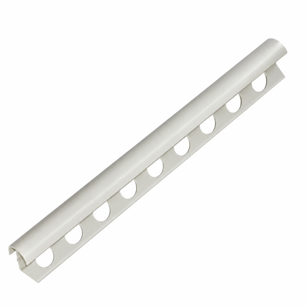 Baguette profilé aluminium FBS GROUP blanche, longueur 2,5 m, pour travaux de finition et aménagement intérieur.