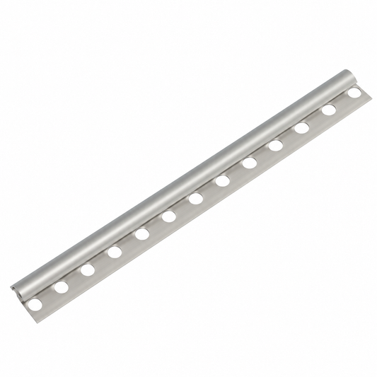 Baguette profilé aluminium FBS GROUP grise, longueur 2,5 m, pour travaux de finition et aménagement intérieur.