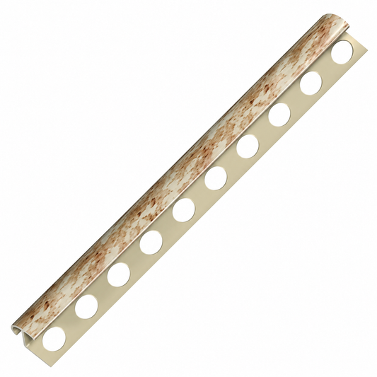 Baguette profilé aluminium FBS GROUP finition marbre beige, longueur 2,5 m, pour finition et aménagement intérieur.