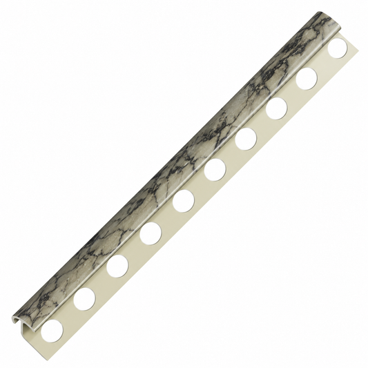 Baguette profilé aluminium FBS GROUP finition marbre gris, longueur 2,5 m, pour finition et aménagement intérieur.