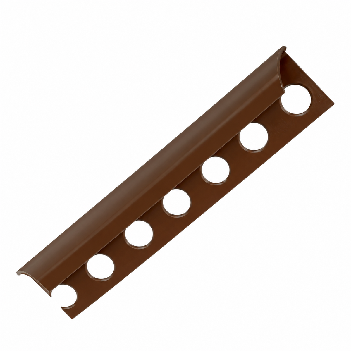 Baguette profilé aluminium FBS GROUP marron, longueur 2,5 m, pour travaux de finition et aménagement intérieur.