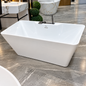 Baignoire autoportante blanche SP2852-17-J-GG avec robinetterie Gun Grey, mitigeur, inverseur et douchette, 170 × 80 × 58 cm, bonde et trop-plein | SQES Tunisie
