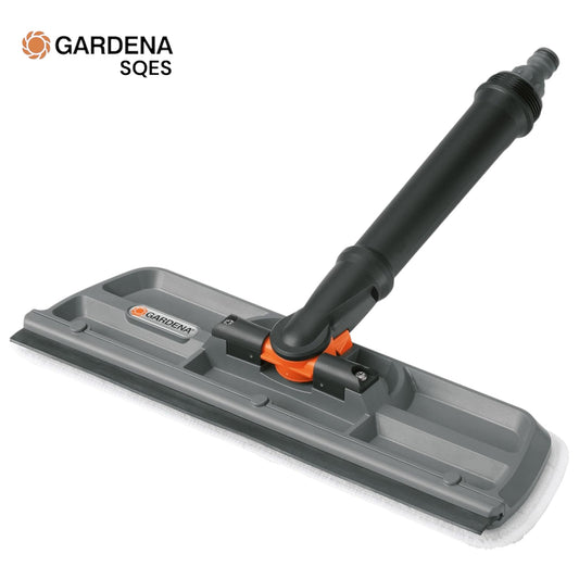 Balai Lave-Vitre avec Raclette et Microfibre CleanSystem GARDENA Réf. 18808-20 — Nettoyage Vitres Sans Traces, Double Action Microfibre Raclette | SQES Tunisie
