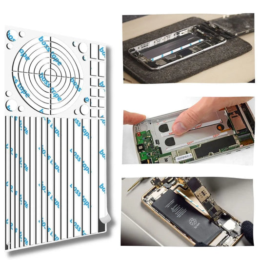 Bande réparation smartphone Boss Tape lot de 10 prédécoupée – fixation écrans, batteries et composants, smartphones et tablettes
