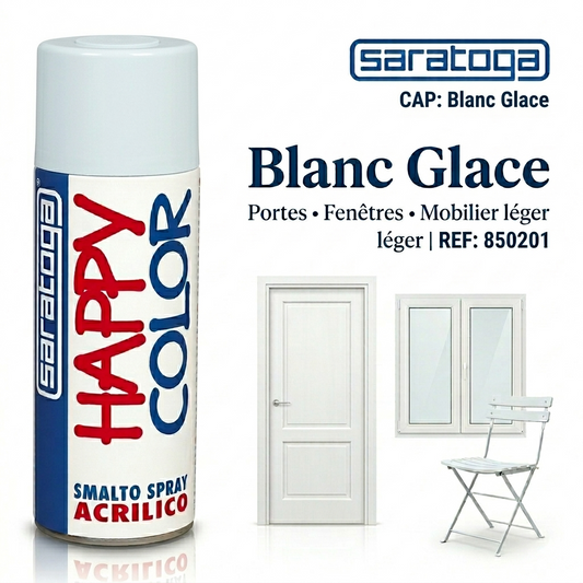 Spray Happy Color Blanc Glace RAL9002 400ml - Saratoga