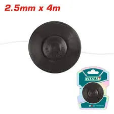 Bobine de fil nylon TOTAL TGTLS2545 2,5mm x 4m – flexible et résistante, compatible débroussailleuses, herbes mauvaises herbes broussailles
